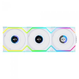 리안리 UNl FAN SL Wireless LCD 120 리버스 (3팩, 화이트)