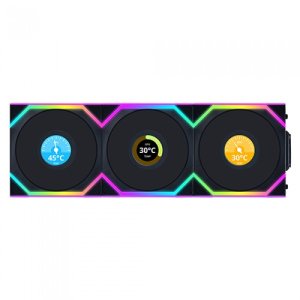 리안리 UNl FAN SL Wireless LCD 120 (3팩, 블랙)