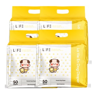 라비앙독 암컷 강아지 기저귀 애견 매너벨트 생리대 배변 훈련 패드 S(소형), 50매입, 4개