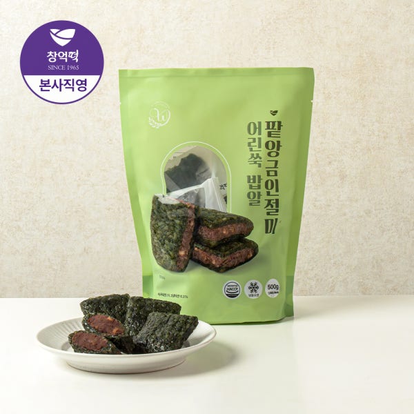 창억떡 어린쑥 밥알 팥앙금 인절미 쑥떡 500g