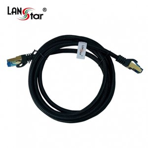 [LANSTAR] 랜스타 LS-7NSTPD-15M CAT.7 산업용 망사 랜케이블 LSZH 10G Gold-blue 15M