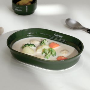 오데뜨 레터링 플레이팅 접시 오벌 파스타볼