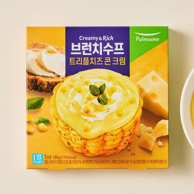 <b>풀무원</b> 브런치수프 트리플치즈 콘 크림 부모님식사 <b>수험생</b> 환자식 혼밥 180g