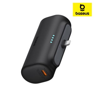 베이스어스 보조배터리 고속충전 애플 8핀 일체형 도킹형 보조배터리 5000mAh 20W