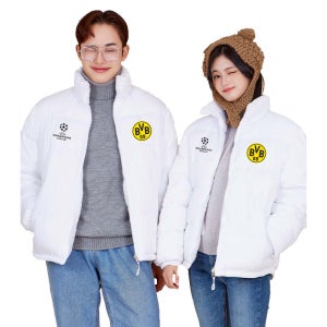 도르트문트 축구 유투 단체 양면 폴리스 양털 숏 패딩 자켓