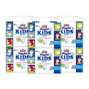 군 기저귀 나이트 팬티 키즈 22P x 6팩 밤기저귀 야뇨증기저귀 어린이기저귀+3박스 구매시 물티슈 1박스