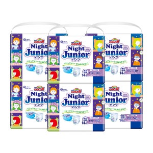 군 기저귀 나이트 팬티 주니어 14P x 6팩 밤기저귀 야뇨증기저귀 어린이기저귀+3박스 구매시 물티슈 1박스