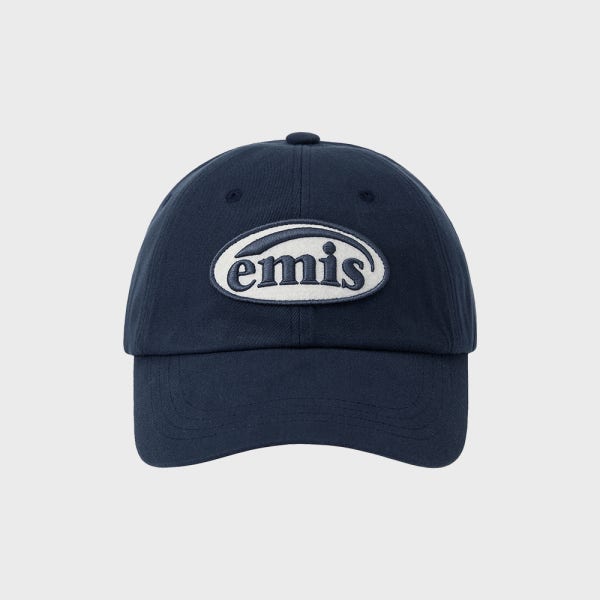 [EMIS] TONE ON TONE WAPPEN BALL CAP-NAVY