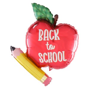 아나그램 라지쉐잎 백투스쿨애플앤펜슬 은박 풍선