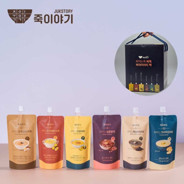 [죽이야기]버라이어티팩 선물세트 요양원 어르신간식 병문안선물 식사대용 간식
