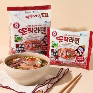 제주 문딱라면 번들(4입) 바다를 담은 돌문어 딱새우 해물라면