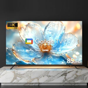 무이자12개월 와사비망고 4K UHDTV 구글5.0 OTT 스마트 1등급 와글와글플레이 215cm(85인치), UHD, 기사설치 스탠드