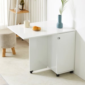 티아 300 접이식 식탁 수납장 이동식 확장형 테이블 원룸 자취방 홈바