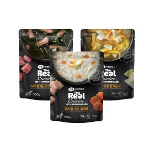 [몸보신세트] 더리얼 퀴진 3종 삼계죽 100g + 황태무국 100g + 소고기미역국 100g