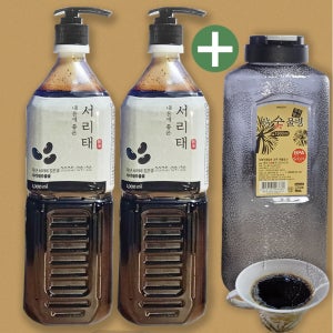 서리태 검은콩 차 원액 진액 엑기스 대용량 2병x1000ml 검정 검은 콩물 농축액