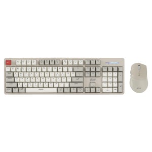 지클릭커 레트로 M 레드 SPRK 104 RGB 무선 키보드 저소음 마우스 세트 RB1