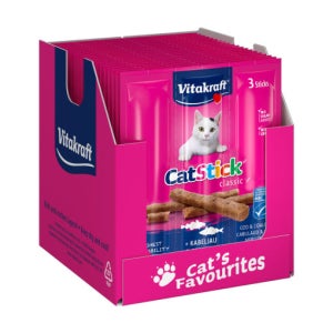 비타크래프트 비타캣스틱 고양이간식 대구+코어피쉬, 6g, 60개