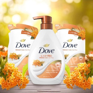 도브 바디워시 라이스퍼먼트 & 금목서 향 본체 470g+리필 330g 2개 세트