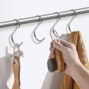 무타공 S자 스텐 다용도 고리 소형 모자걸이 가방걸이 욕실 걸이 후크