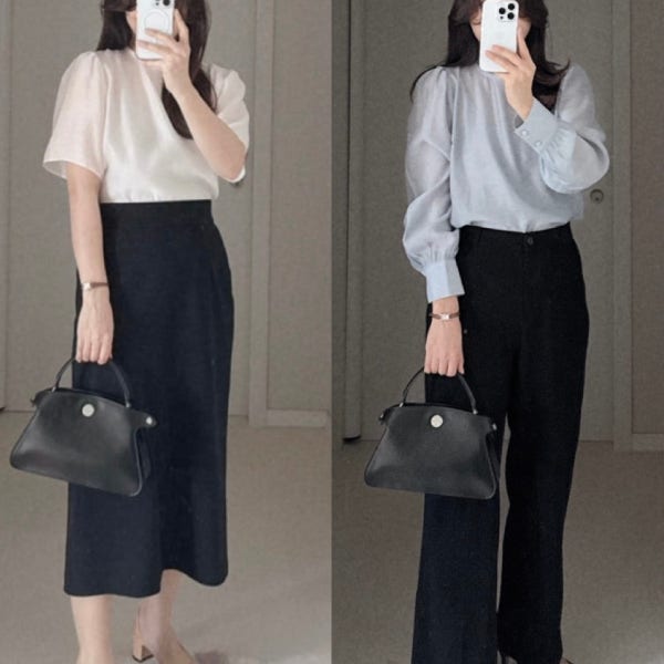 [제작 / 2size] 로이 텐셀 여름 가을 블라우스 77 88 99 빅 사이즈 반팔 긴팔 오버핏 루즈핏 하객룩 출근룩 면접 라이크미