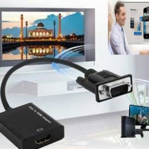 모니터 VGA TO HDMI 출력젠더 컨버터 영상 변환 RGB 스테레오입력