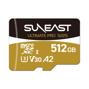 선이스트 얼티메이트 프로 S225 골드 마이크로SD V30 512 GB 208MB/s 드론