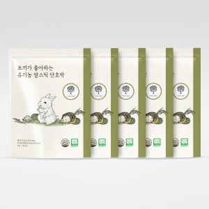 [앨리스] 토끼가 좋아하는 유기농 쌀스틱 아이 간식 떡벙 쌀과자 단호박, 25g, 5개