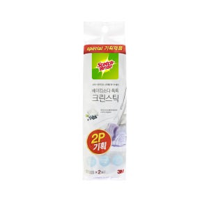 3M 스카치브라이트 크린스틱 베이킹소다 리필 5+5입 화장실 청소솔 욕실 변기청소