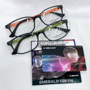 아사히 TT7 틴트 변색렌즈 X 던디피플 울템 안경테 초경량 에메랄드 그린 스페이스 그레이