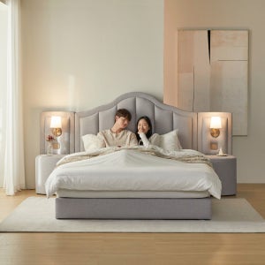 에덴느 루체 호텔침대 프레임 신혼부부 안방 호텔식 호텔형 조명 패브릭 라지킹 1700