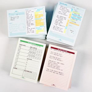 [dna 떡메모지 4종 세트] 공시생 떡메 투두 체크 리스트 미니 B5 A5 무지 필기