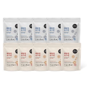 해통령 육수링 2종 (깊고 진한맛/구수한 사골맛) X10팩