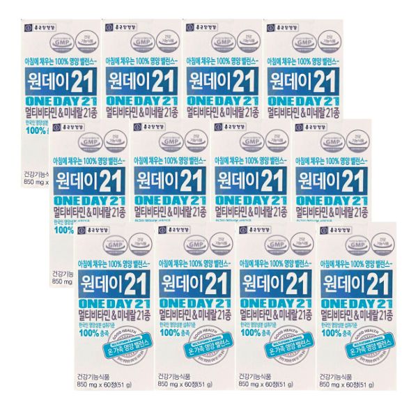 종근당건강 원데이21 850mg 60정 12박스