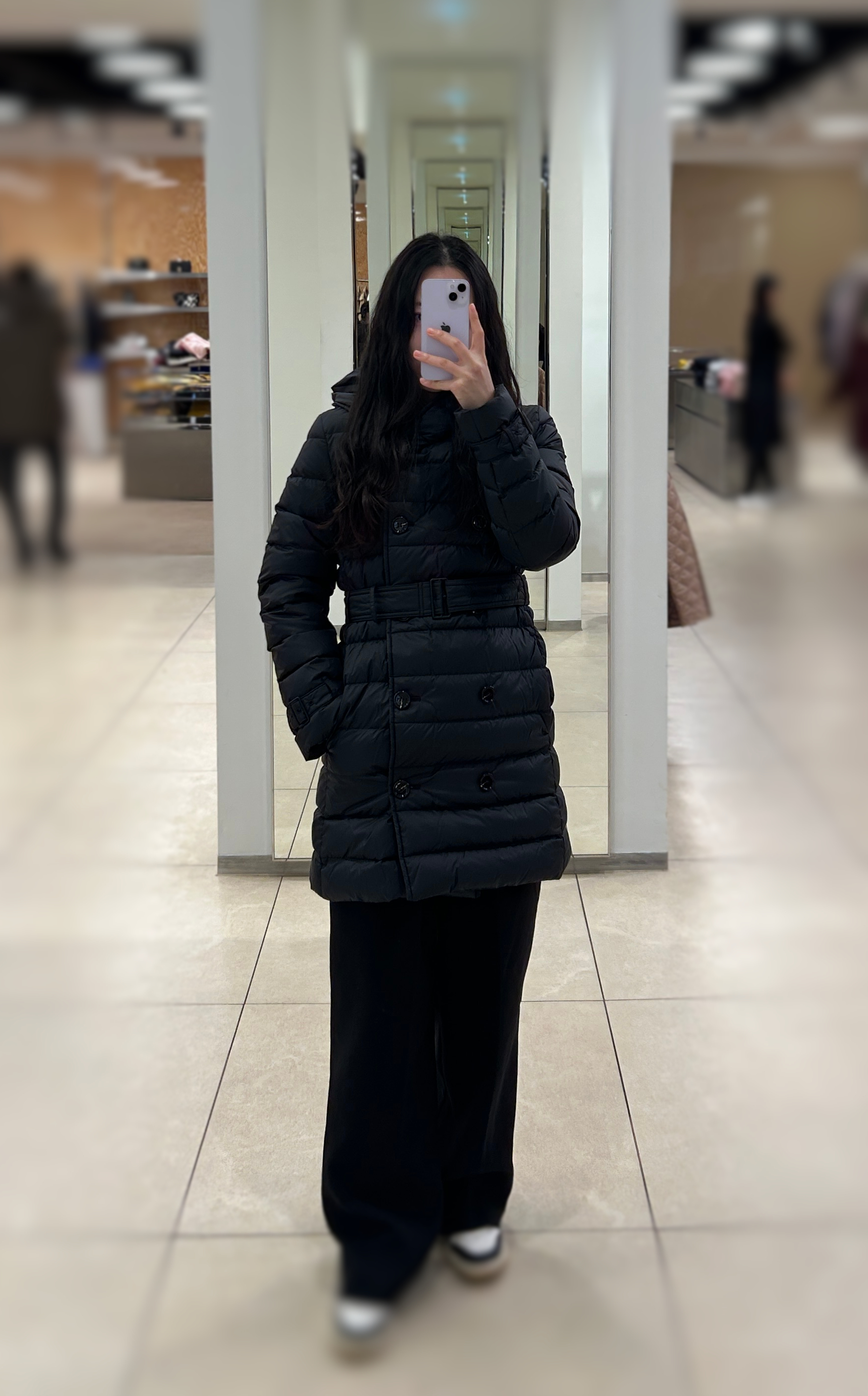 버버리 여성 WITLEY 위틀리 벨티드 다운 패딩 80911121 80911091