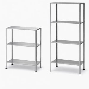 <b>이케아</b> 휠리스 3단 선반 철재 스텐 팬트리 거실 실내외겸용 다용도 선반 60x27x74cm