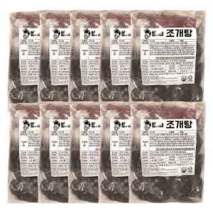 [형기네] 리뉴얼 탕 조개탕 650G 10봉 밀키트 소스있음 국물 안주 캠핑 간편식