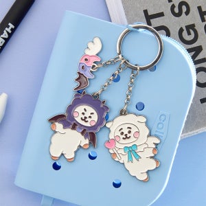 BT21 RJ 엔젤 앤 빌런 메탈 키링