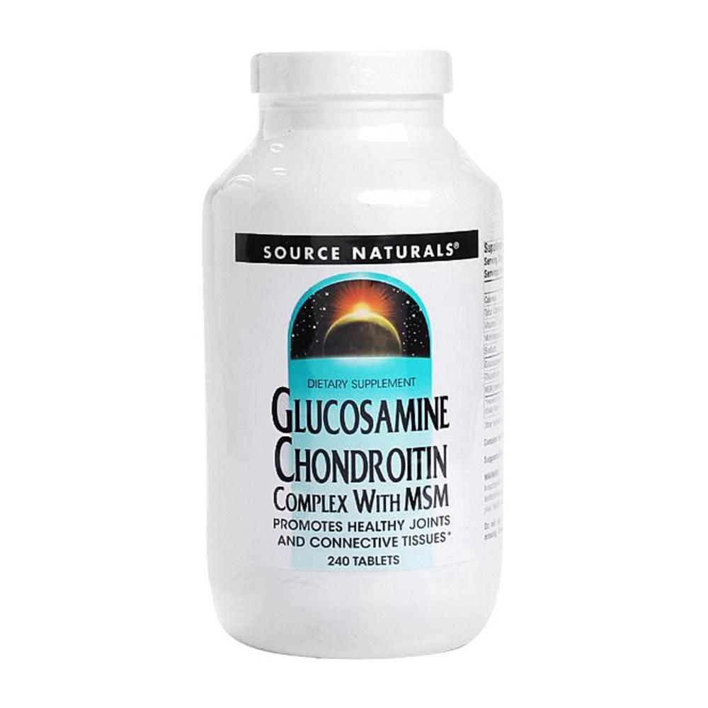 소스내츄럴스 <b>글루코사민 콘드로이틴 컴플렉스</b> MSM 무설탕 240정