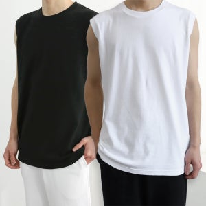 1+1 남자나시티 흰색면티 남자민소매