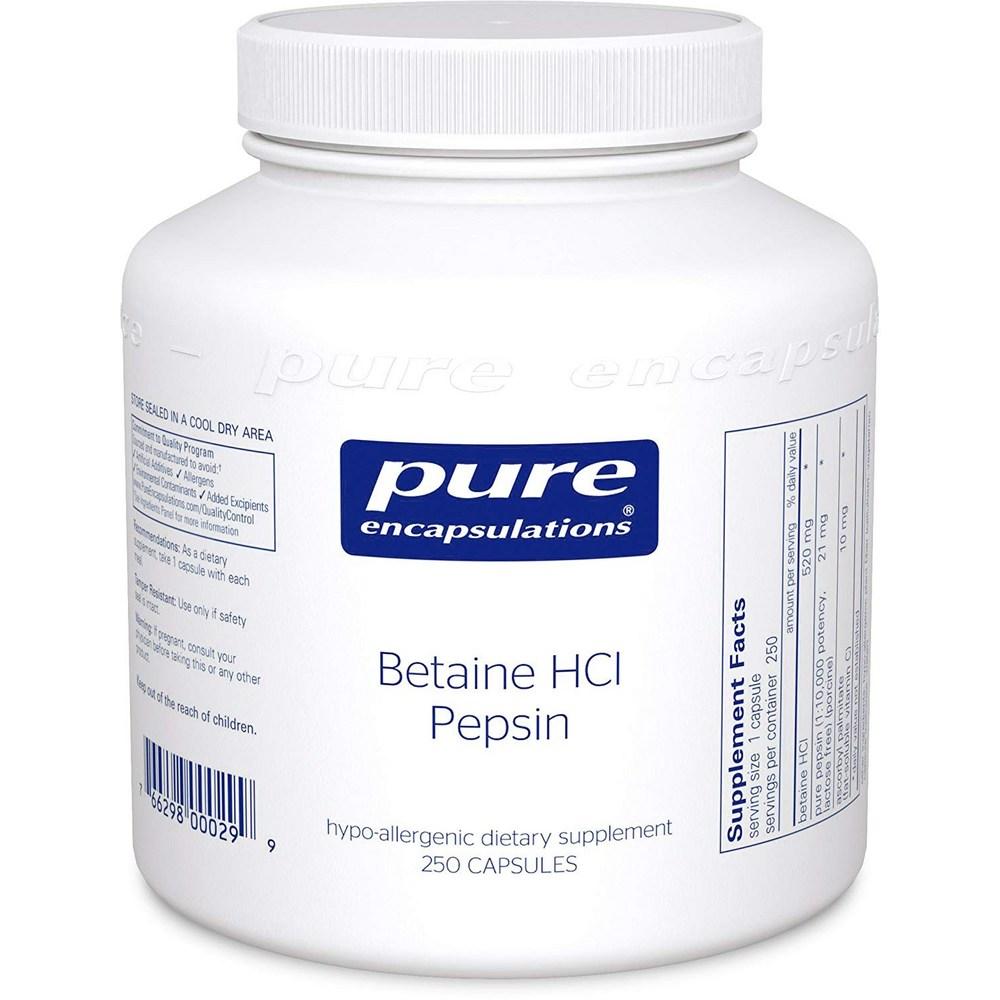 퓨어인캡슐레이션 <b>베타인 HCL 펩신</b> 250정