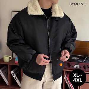 XL-4XL 바이모노 퍼렐 오버핏 항공 점퍼 남자 빅사이즈 남성 블루종 잠바 아우터