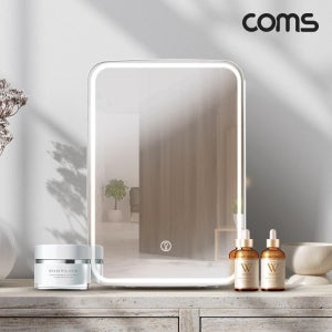[재입고] Coms LED 거울 화장품 차량용 미니 냉온장고 10L 대용량 AC / DC 겸용