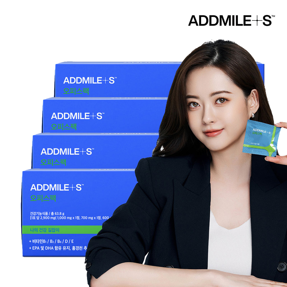 <b>애드마일스</b> 멀티<b>비타민</b> 오피스팩 22포 4박스 88일분
