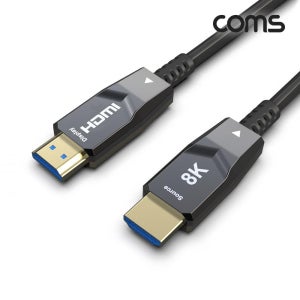 Coms HDMI 2.1 AOC 리피터 광케이블 70M 8K@60Hz 4K@120Hz 48Gbps Optical+Coaxial