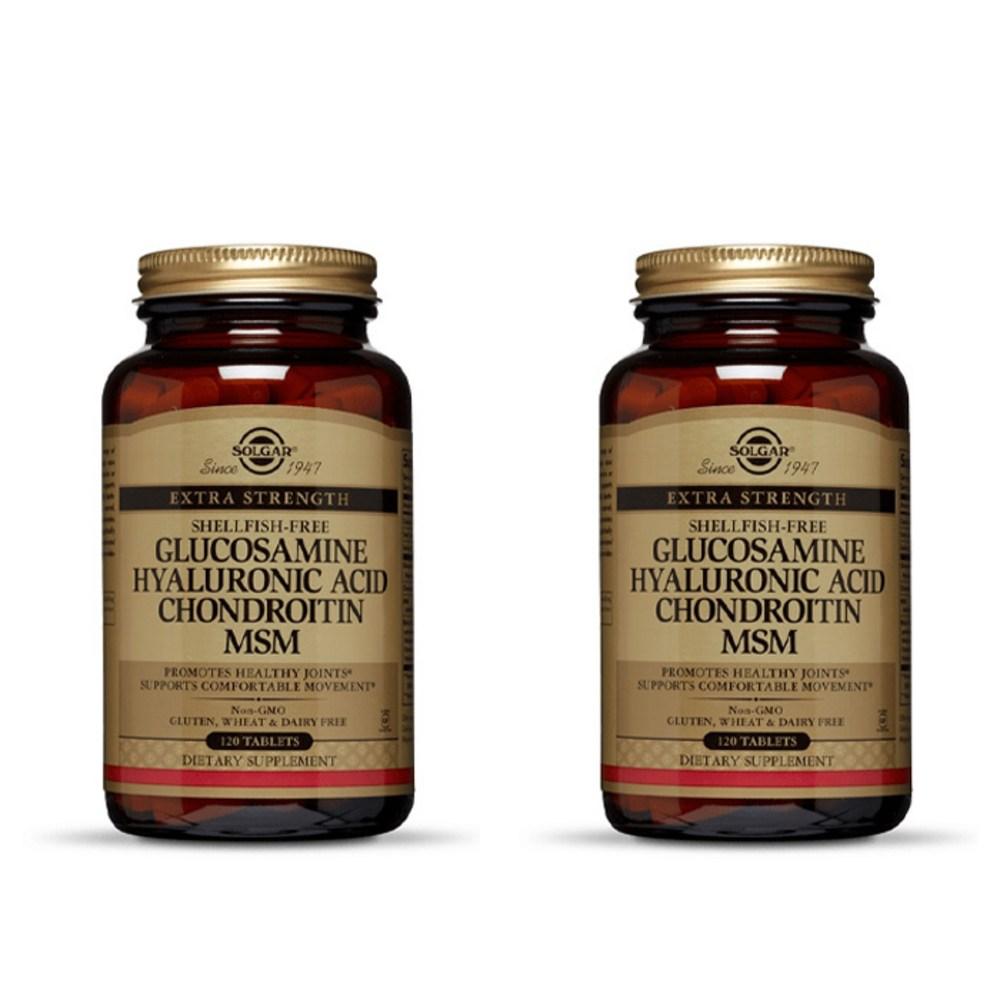 솔가 <b>글루코사민 히알루론산 콘드로이틴 MSM</b> 120정 2개