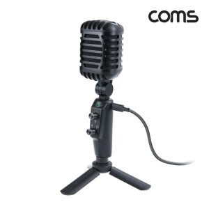 Coms 볼륨조절 USB 콘덴서 마이크, 탁상용, 가벼운 마이크, 192KHz 24Bit, 음성 녹음, 1인 미디어 인터넷방송