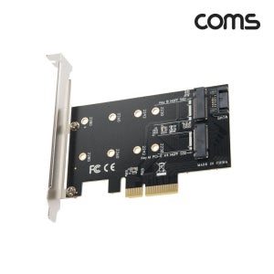 Coms PCI Express 변환 컨버터 M.2 NGFF SSD KEY B&M to PCI-E 4x 변환 카드 써멀패드 PC 브라켓