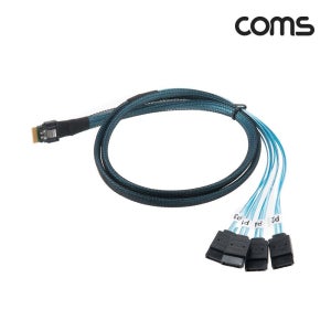 Coms SAS(SFF-8654/SATAx4) 케이블, Slim SAS 38P to SATAx4