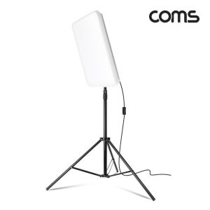 Coms 지속광 50W 사각 LED 조명 삼각대 세트, 1개입, 사각방등/삼각대/브라켓, 제품 상품 사진 촬영 방송 장비, 4000lm, 6500K, 촬영조명, 주광색(백색)