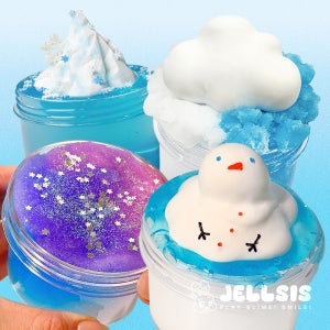 젤시스 윈터박스 대용량 윈터 슬라임 4종 세트 스트레스해소 안전한 슬라임 크리스마스 선물
